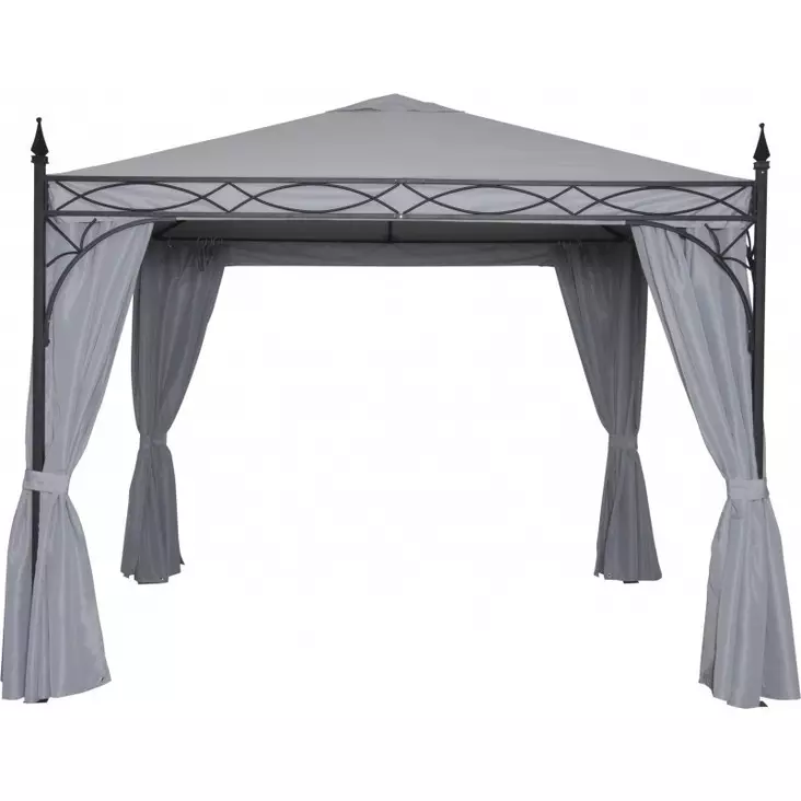 Paviljonki Capri 3 x 3 m harmaa - Paviljongit ja pergolat - 6438168096421 - 1
