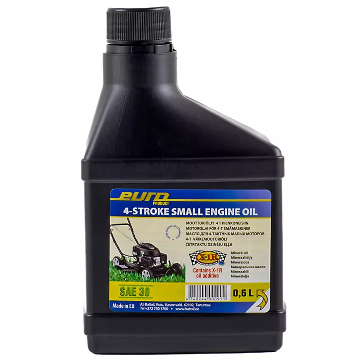 Pienkone=C3=B6ljy Euro X1-R SAE30 4-T 0.6 L - Pienkonebensat ja öljyt - 4740244000911 - 1