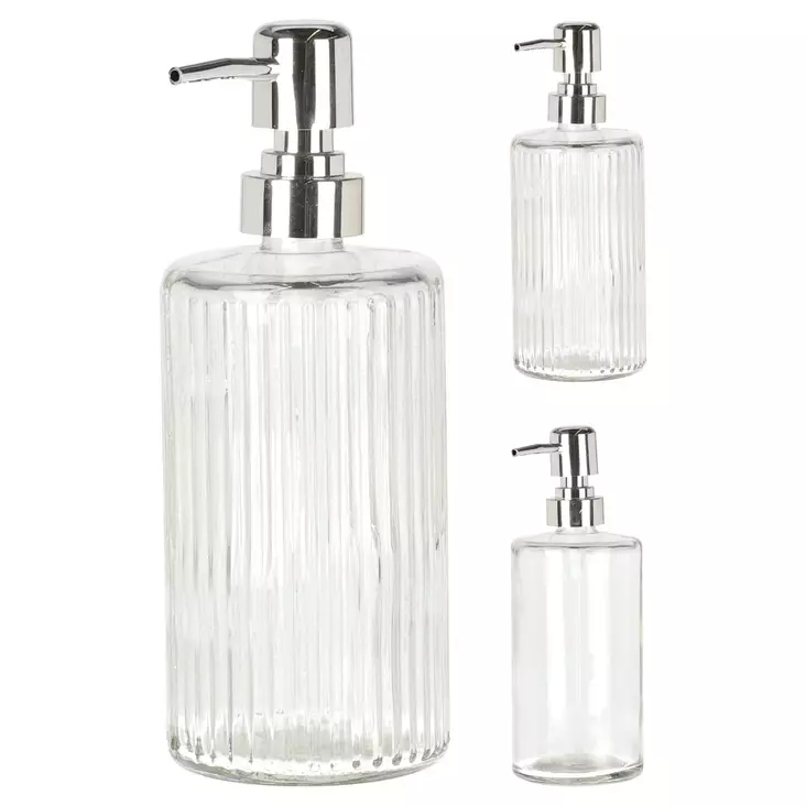 Pumppupullo 400ml kirkas lasi - Kylpyhuonetarvikkeet - 8719987845901 - 1