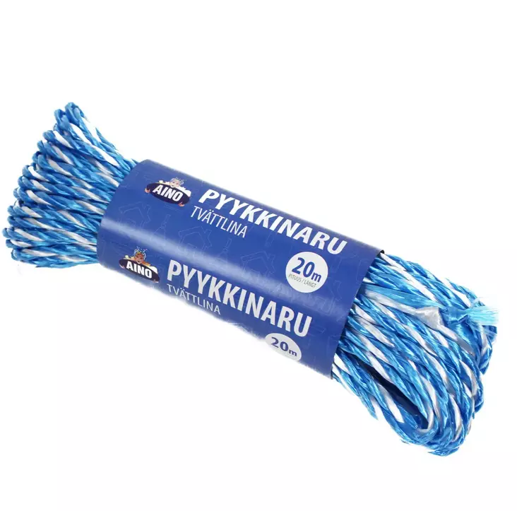 Pyykkinaru 4 mm 20 m Aino - Pyykinkuivaus ja pyykkikorit - 6416096156011 - 1