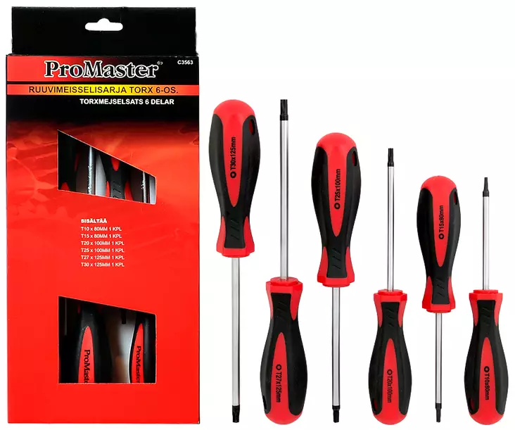 Ruuvimeisselisarja torx 6-os. - Ruuvimeisselit - 6420286835631 - 1