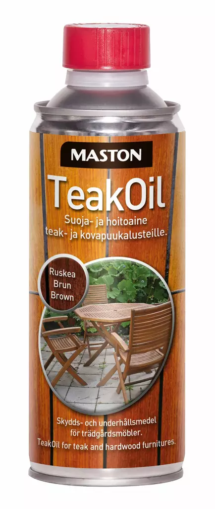 Teak Oil 450ml ruskea - Puuöljyt - 6412490005641 - 1