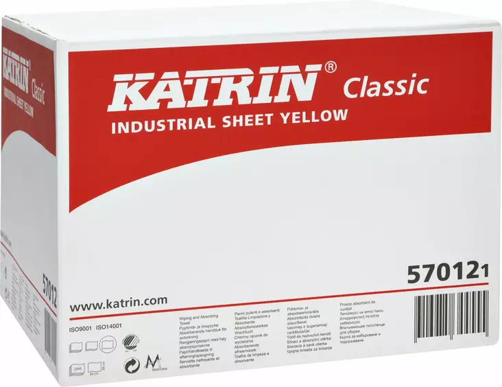 Teollisuuspyyhe Classic Industrial Sheet Yellow, Katrin - Talouspaperit, wc-paperit, nenäliinat - 7316975570121 - 1