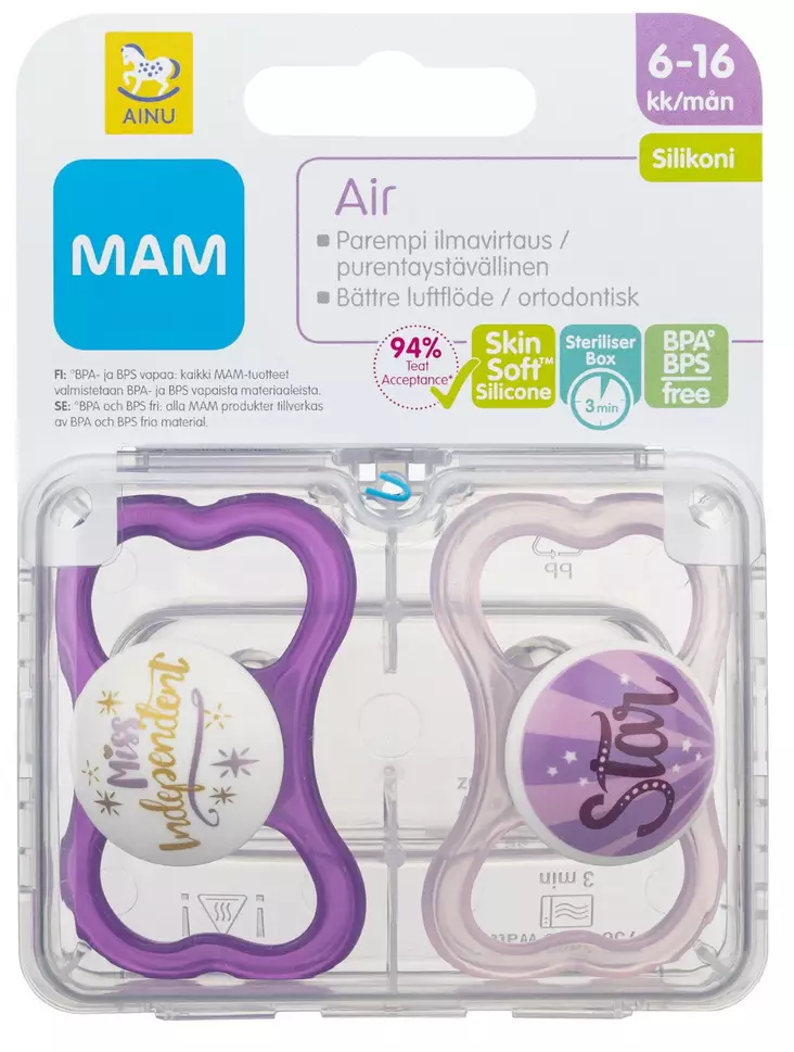 Tutti AinuMam Air 2 kpl 6-16 kk Silikoni -  - 19-19-9001616107061 - 1