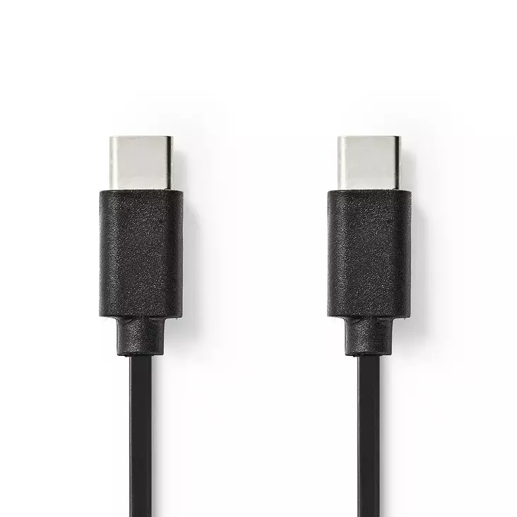 USB kaapeli | USB 2.0 | USB-C Uros | USB-C Uros | 60 W | 480 Mbps | Niklattu | 1.00 m | Pyöreä | PVC | Musta | Laatikko - Tietokone ja verkko - 5412810288991 - 1
