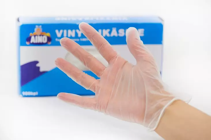 Vinyylikäsine 100 kpl koko 8 - Kertakäyttökäsineet - 6416096014021 - 1