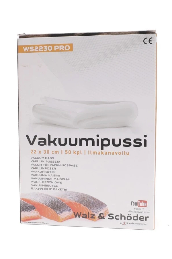 W+S vakuumipussi 22x30 cm 50 kpl - Ruoan pakastus ja säilöntä - 6438212105611 - 1