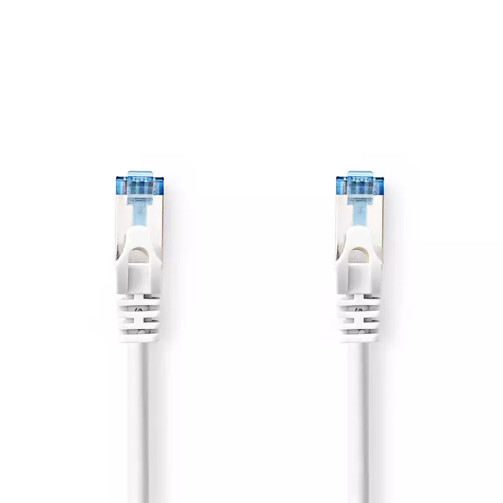 CAT6a verkkokaapeli | S/FTP | RJ45 uros | RJ45 uros | 20.0 m | Snagless | Pyöreä | LSZH | Valkoinen | Label - Tietokone ja verkko - 5412810452781 - 1