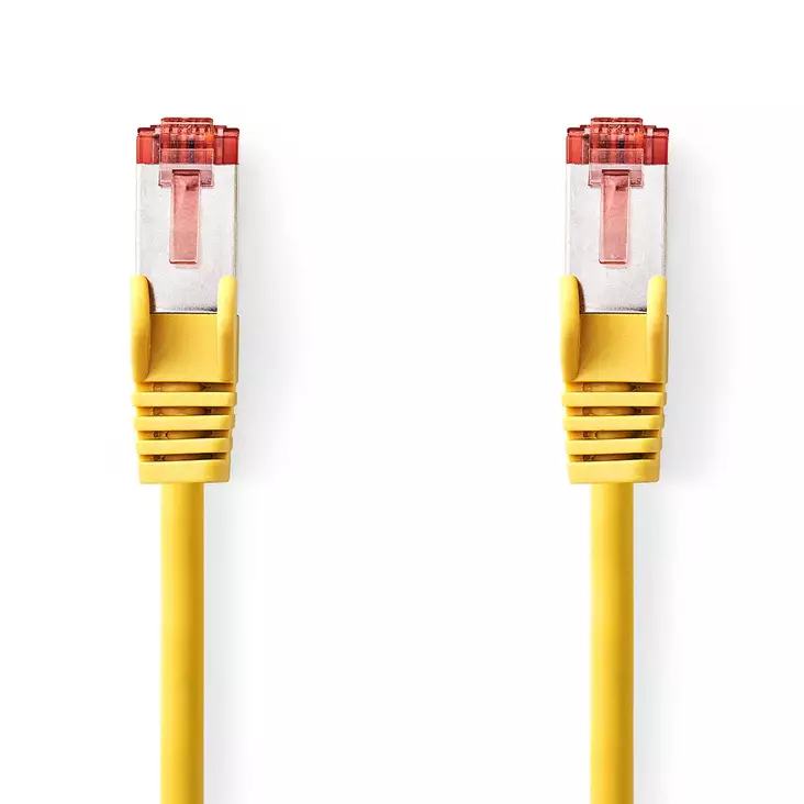 CAT6 Verkkokaapeli | RJ45 uros | RJ45 uros | S/FTP | 0.50 m | Pyöreä | LSZH | Keltainen | Label - Tietokone ja verkko - 5412810424061 - 1