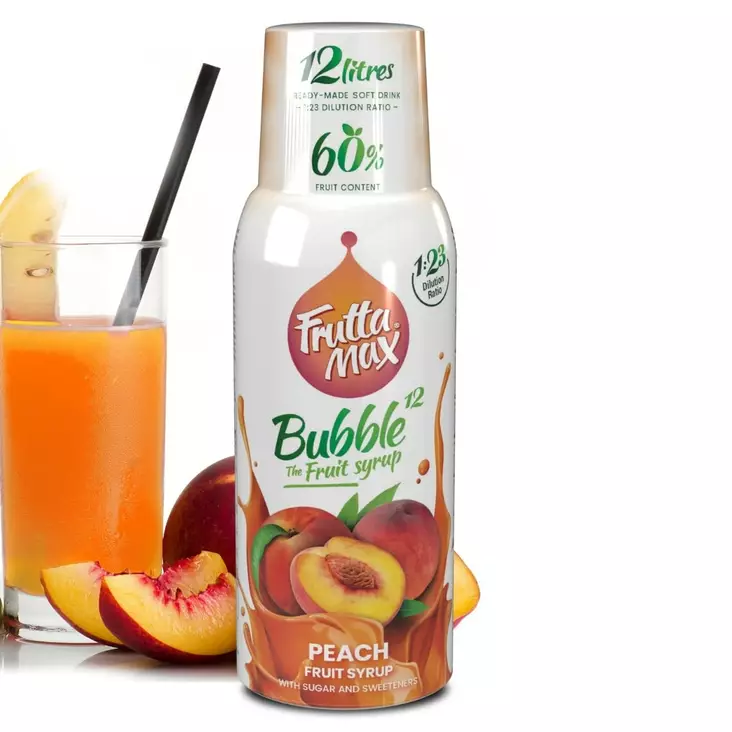 FruttaMax Peach 500 ml / 12L virvoitusjuomatiiviste - Virvoitus- ja energiajuomat - 5998571760551 - 1