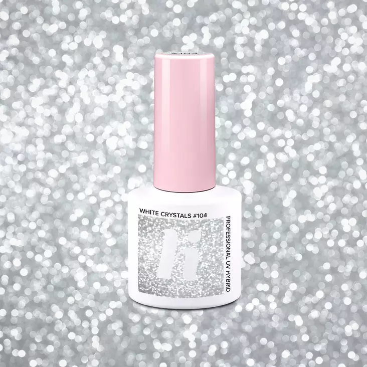 Geelikynsilakka UV #104 hi hybrid HEMA Free White Crystals 5 ml - Geelikynsilakat - 5902751452921 - 1