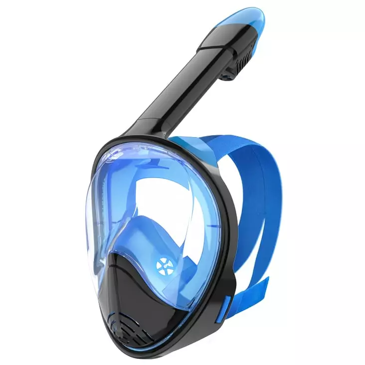 ISport Full Face musta/sininen S/M sukellusmaski - Uimalasit, snorkkelit, räpylät - 6438014375151 - 1
