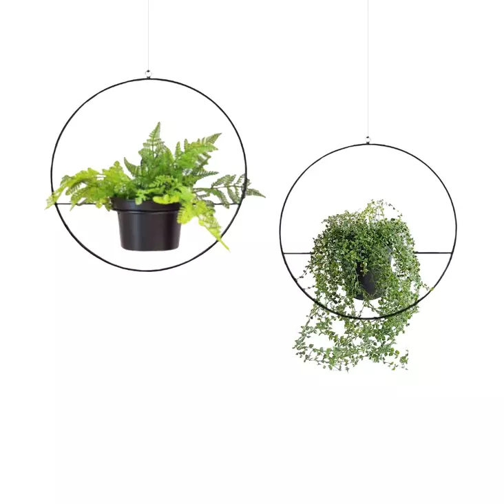 Jardiniere, musta, 25 x 25 x 25 cm, 30 x 30 x 30 cm, kestävä - Kukkatelineet ja kasvutuet - 8683342483841 - 1