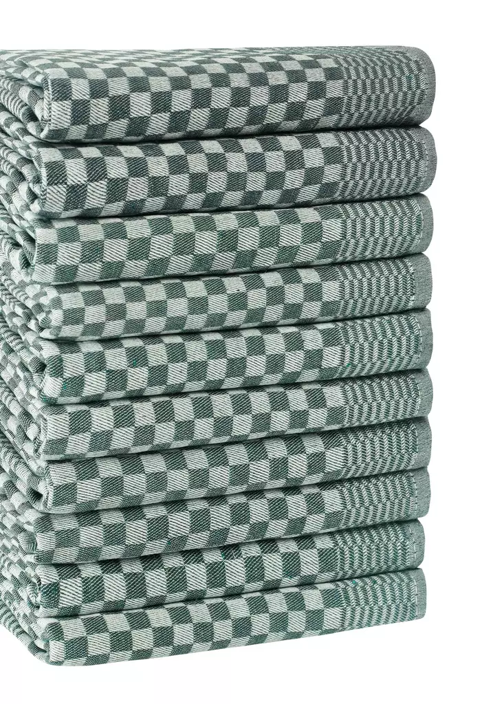 Keittiöpyyhesetti (10 kappaletta), vihreä, 40 x 60 cm, pehmeä, kestävä - Keittiötekstiilit - 8683742885481 - 1