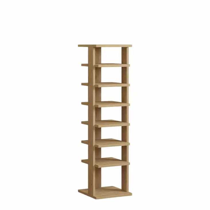 Kenkäkaappi Sapphire Oak - 100% Melamiinipinnoitettu Lastulevy, 18 mm, 29,6 cm (L) x 110 cm (K) x 29,6 cm (S) - Kenkäkaapit - 8684283803491 - 1