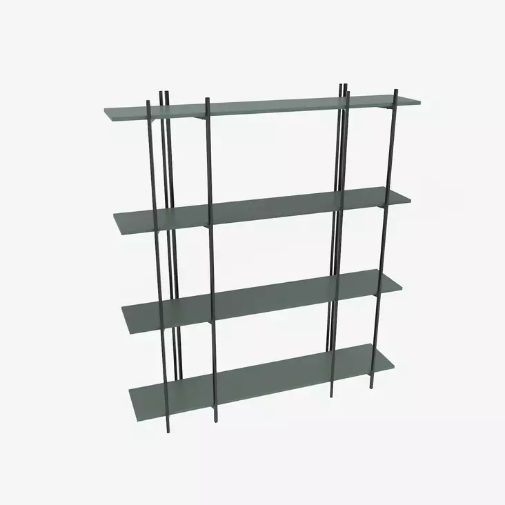 Kirjahylly - Vihreä Musta, 100% Melamiinipinnoitettu Lastulevy, 18 mm, 160x180x29,6 cm, Kestävä ja Tyylikäs - Kirjahyllyt - 8683743959341 - 1