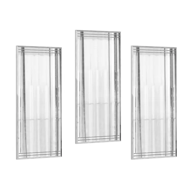 Kolmen Osan Koristepeilisetti - Läpinäkyvä MDF - Ekologinen Flotal-E - 30x70x2,2 cm - Helppo Asennus - Peilit - 8684282429661 - 1