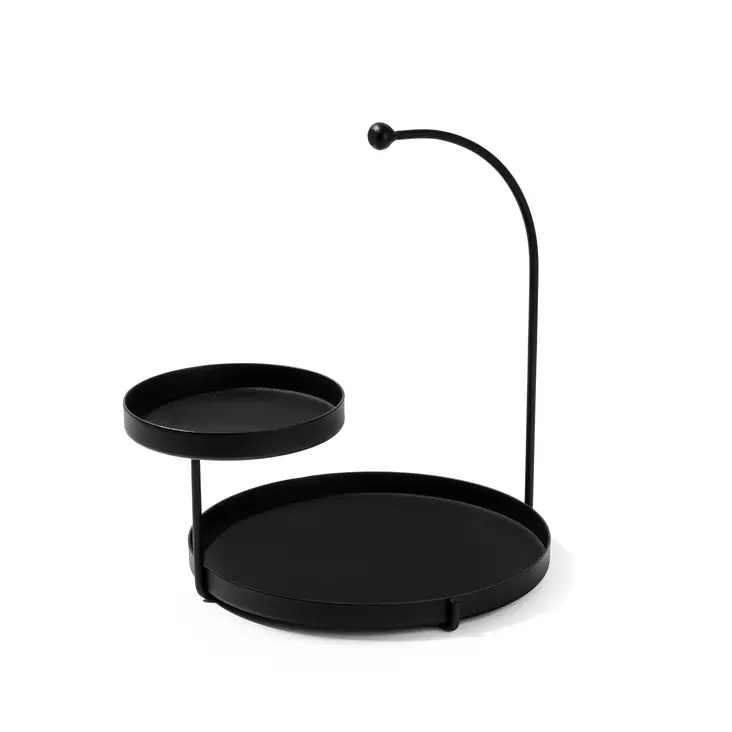 Koristeellinen metallilisävaruste, musta, 25cm x 28cm x 21cm, kestävä, tyylikäs, monikäyttöinen - Koristeet, koriste-esineet - 8684282243311 - 1