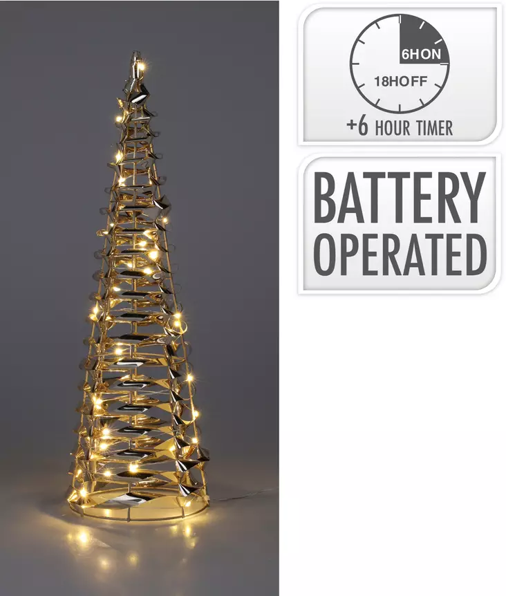 Kultainen LED-kartio - Valokoristeet ja valohahmot - 8721037066051 - 1