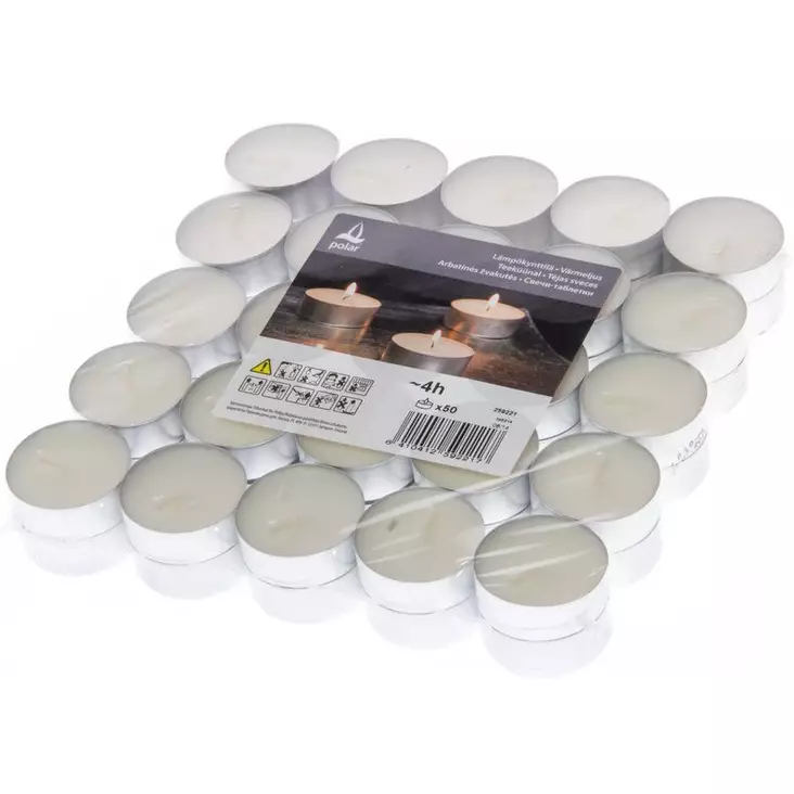 Lämpökynttilä Polar 50 kpl 4h - Kynttilät ja lyhdyt - 6410413258761 - 1