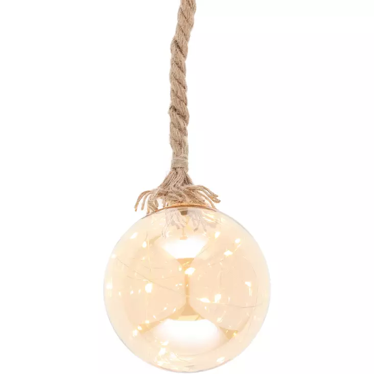 Lasipallo 15 LED hamppukäysi Finnlumor - Valokoristeet ja valohahmot - 6410416081571 - 1