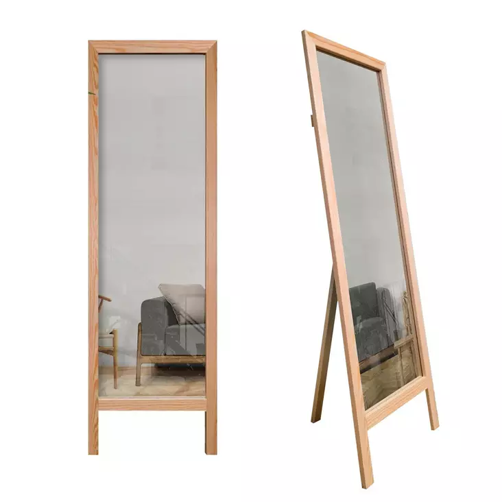 Lattiapeili, luonnonvalkoinen, 45 x 145 cm, kestävä, monikäyttöinen - Peilit - 8684282295631 - 1