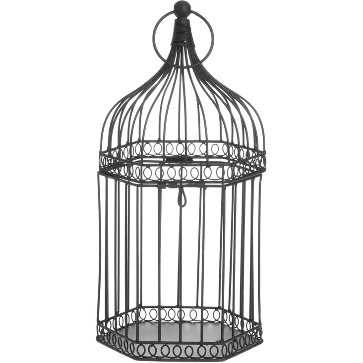 Lintuhäkki musta 20x20x41 cm 4Living - Koristeet, koriste-esineet - 6410413258471 - 1
