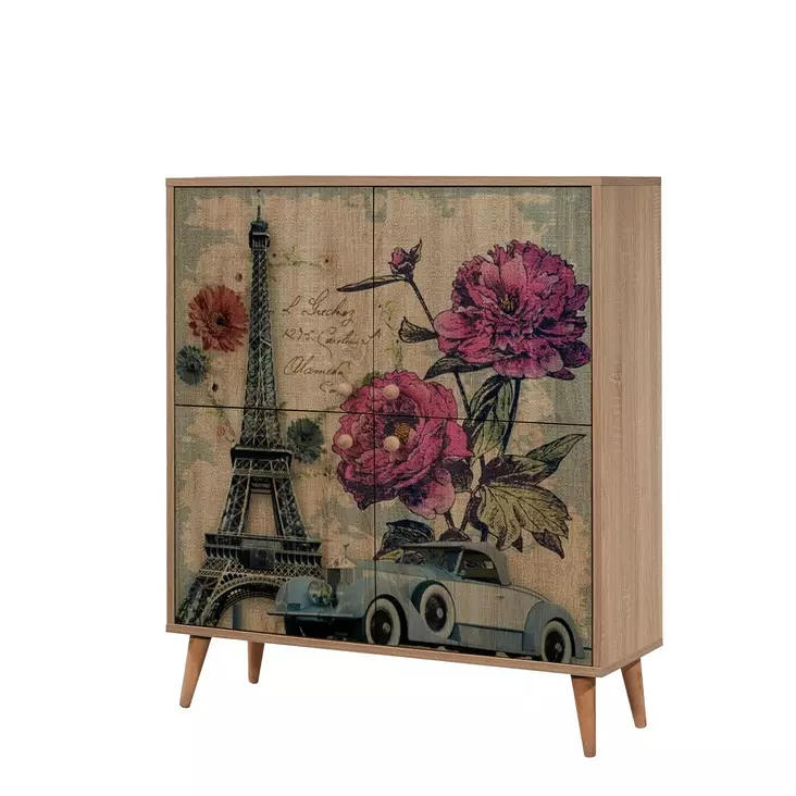 Monikäyttöinen Kaappi - Sonoma Tammi - 100% Melamiinipinnoitettu - 95x111x36 cm - Lisäsäilytystilaa - UV-suojattu - Kaapit ja lipastot - 8681875380781 - 1