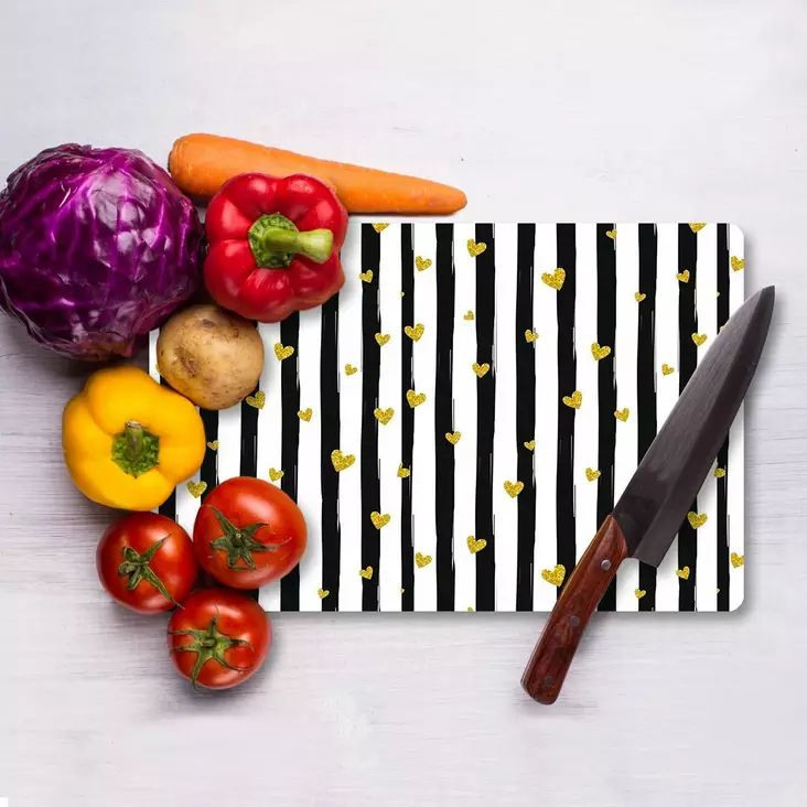Monivärinen 100% Karkaistu Lasi Leikkuulauta 20x30 cm - Antibakteerinen, Helppo Puhdistaa, Liukumaton - Keittiötyövälineet - 8684283725441 - 1