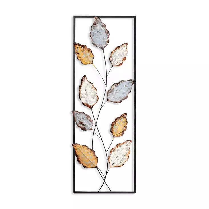 Monivärinen Käsintehty Koristeellinen Metalliseinäkoriste 32x90 cm - Yksilöllinen Taideteos Kodin Sisustukseen - Koristeet, koriste-esineet - 8683743679881 - 1