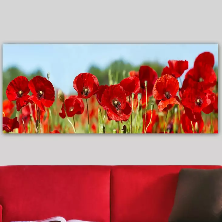 Monivärinen Koristeellinen Canvas-taulu 50x120 cm - 100% Puukehys, 3 cm Paksuus - Tyylikäs Seinäsisustus - Taulut ja kehykset - 8682870428171 - 1