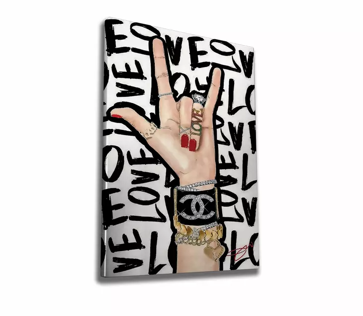 Monivärinen Koristeellinen Canvas-taulu 70x100 cm - Digitaalinen Tulostus, Puukehys 2x3 cm, 50% Puuvilla/Polyesteri - Taulut ja kehykset - 8683342997881 - 1