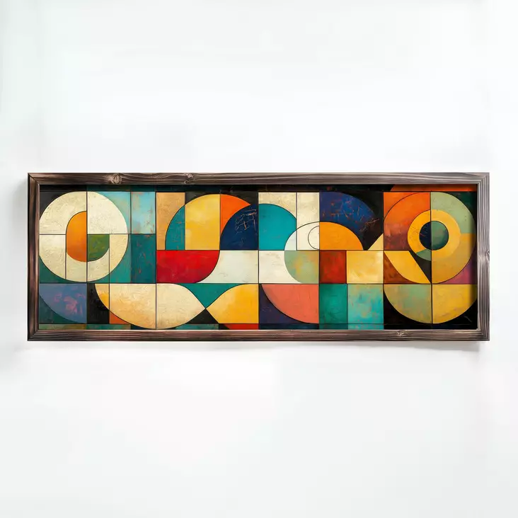 Monivärinen Koristeellinen Kehystetty MDF-maalaus - 40x120x3,5 cm - UV-painatus - 100% MDF ja Mäntykehys - Taulut ja kehykset - 8684283650811 - 1