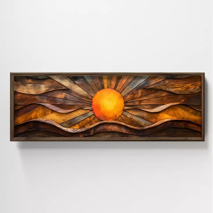 Monivärinen Koristeellinen Kehystetty MDF-maalaus 120x40x3,5 cm - UV-painatus, 100% MDF ja Kuusikehys - Taulut ja kehykset - 8684282630661 - 1