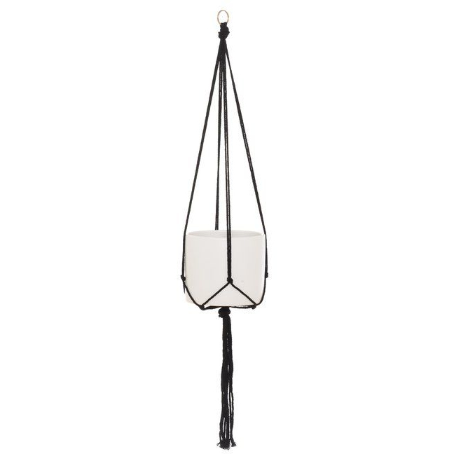 Naruamppeli musta 105 cm - Kukka-amppelit ja maljakot - 6410416325491 - 1