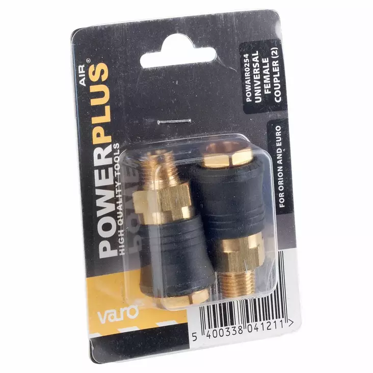 Paineilmaliitin 2 kpl Powerplus - Paineilmaletkut ja liittimet - 5400338041211 - 1