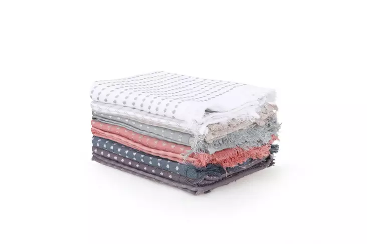 Pesupyyhesetti (6 kpl), tummansininen ruskea puuteri vihreä beige, 40 x 60 cm, pehmeä, kestävä, ylellinen - Pyyhkeet ja kylpytakit - 8682870729261 - 1