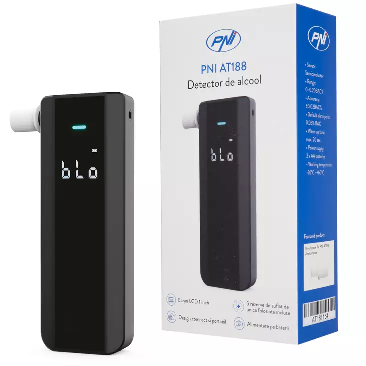 PNI AT188 -ilmaisin LCD-näytöllä, ääni- ja valohälytyksellä - PNI tuotteet - 5949066520211 - 1