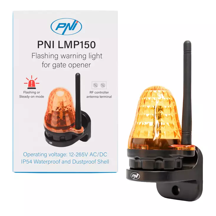 PNI LMP150 LED-portinavaussignaalilamppu, 12-265V, vilkkuva, itsetukeville porteille, IP54 - PNI tuotteet - 5949066545191 - 1