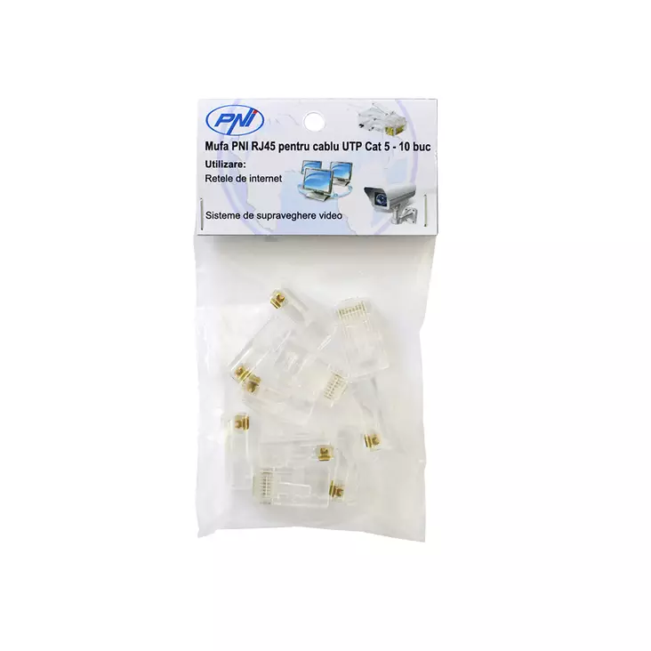 PNI RJ45-liitäntä Cat5 UTP -kaapelisarjaan 10 kpl - PNI tuotteet - 5949066503801 - 1