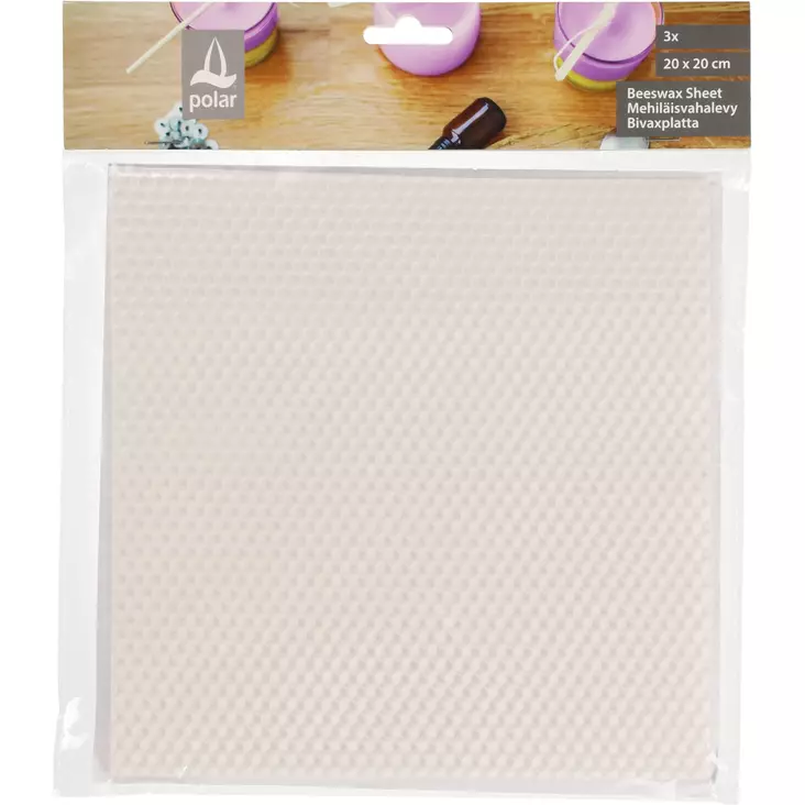 Polar mehiläisvahalevy 20x20cm 3 kpl - Askartelu- ja taidetarvikkeet - 6410416355931 - 1