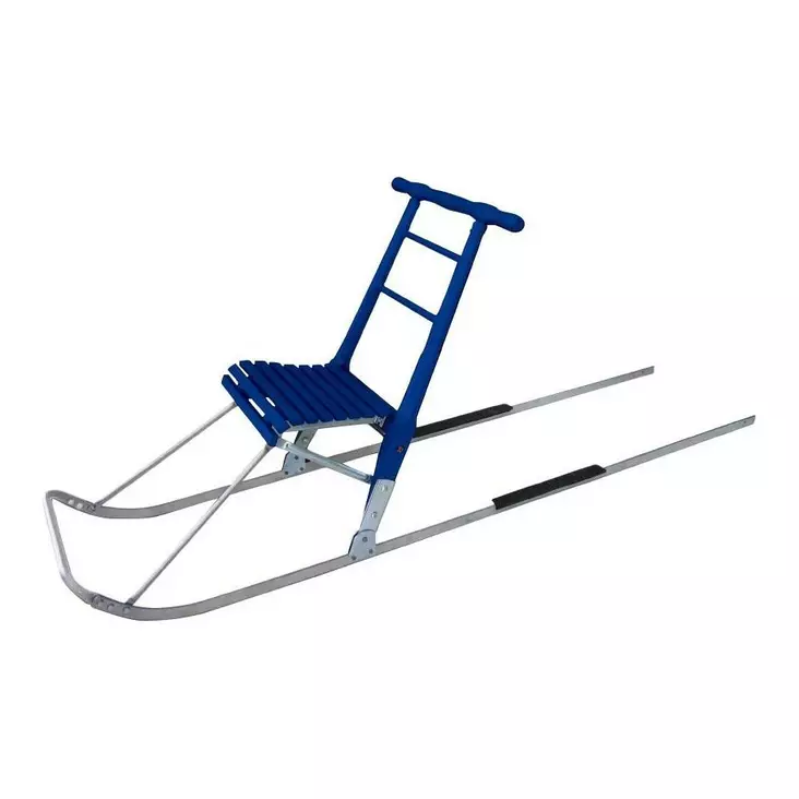 Potkukelkka iso sininen Freetime Sport - Kokoontaitettava perinteinen potkukelkka talviliikuntaan (200 cm) - Talviliikunta - 6418536031421 - 1