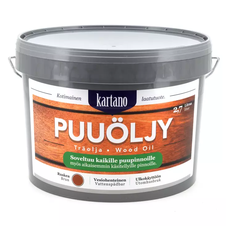 Puuöljy 2,7 L ruskea vesiohenteinen - Puuöljyt - 6438168097961 - 1