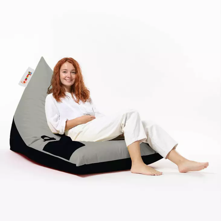 Säkkituoli ulkokäyttöön, musta, 145 cm, kestävä, ympäristöystävällinen - Säkkituolit - 8683743039661 - 1