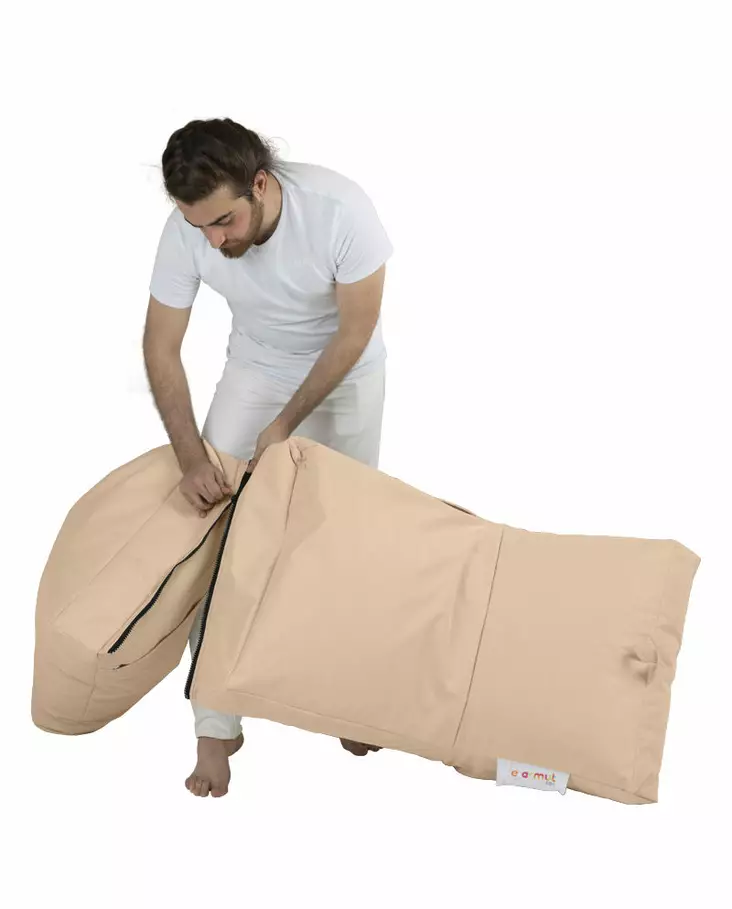 Säkkituoli ulkokäyttöön, musta, 55 cm leveä istuin, vedenpitävä, kestävä - Säkkituolit - 8683743039791 - 1