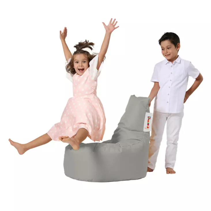 Säkkituoli ulkokäyttöön, savunharmaa, 70 cm, 70 cm, 35 cm, kestävä, vedenpitävä, mukava - Säkkituolit - 8683743038831 - 1