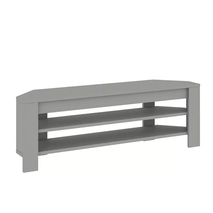 Tyylikäs Harmaa TV-taso - 100% Melamiinipinnoitettu Lastulevy, 120x40x30 cm, Useita Hyllyjä, Helppo Asennus - TV-tasot - 8684283338771 - 1