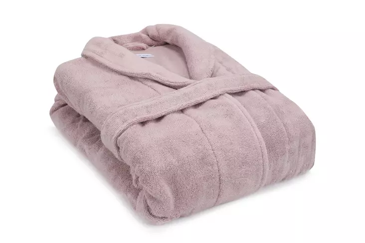 Vaaleanpunainen Kylpytakki XL - 77% Puuvilla, 23% Bambua, 450 gr/m² - Konepestävä, Kestävä ja Mukava - Pyyhkeet ja kylpytakit - 8681875944921 - 1