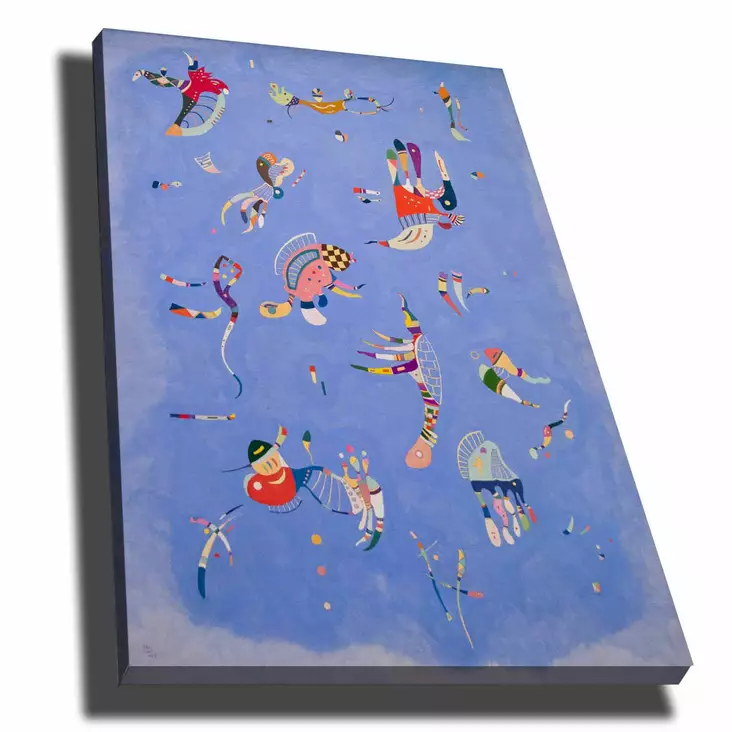 Vasili Kandinsky - Monivärinen Koristeellinen Canvas-taulu 70x100 cm, 100% Puukehys, Abstrakti Taide, Seinäsomiste - Taulut ja kehykset - 8683342781701 - 1