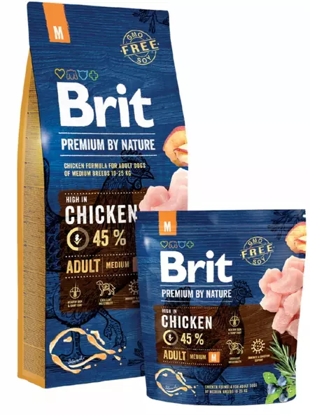 Brit Adult M keskik. aik. koirille 3 kg - Koiran ruoat ja ateriat - 8595602526352 - 1